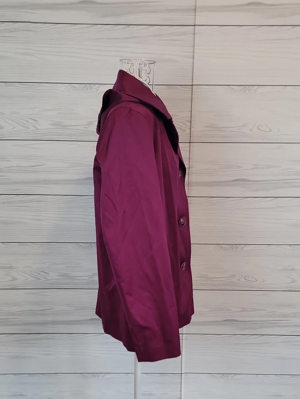 Gallery Magenta Short Overcoat Womens Size MP - NWT